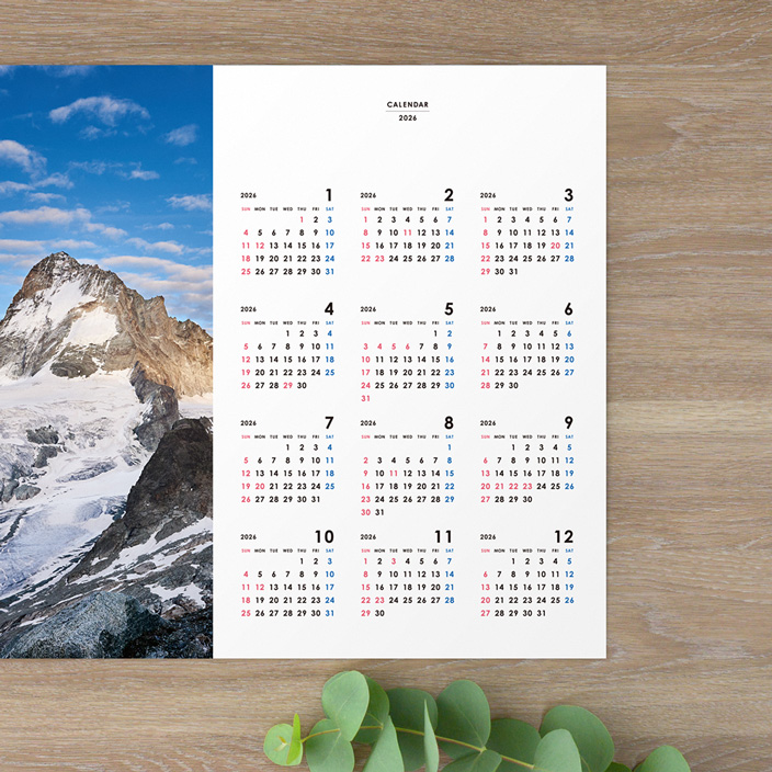 1枚で1年間を通して見られる